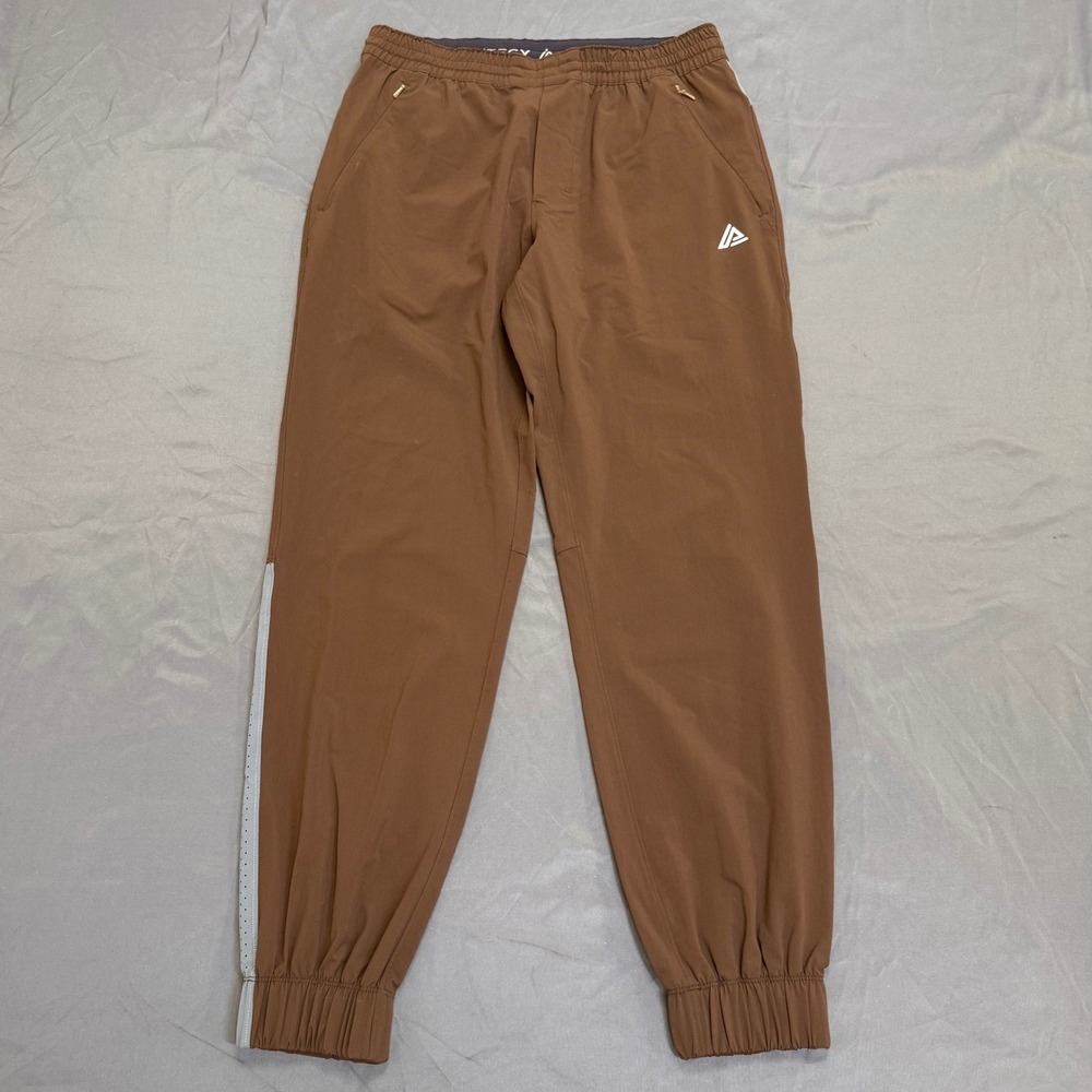 Sample Athletegy Mens Retro Track Pants Brown Performance Jogger Perforated M